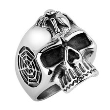 Totenkopf Biker Ring Edelstahl