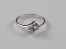 Weißgold doppel Solitär