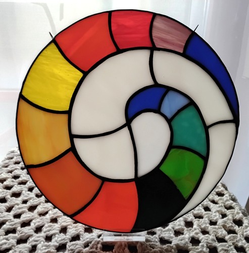 Tiffany fensterbild farbkreis - tiffany,