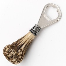 Flaschenöffner mit Damhirsch Spießer Hirsch Geweih Stange Hirschhorn