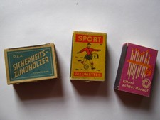 3 x alte DDR Streichholzschachtel ( leer )
