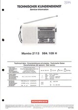 Nordmende Original Service Manual für Mambo 2113