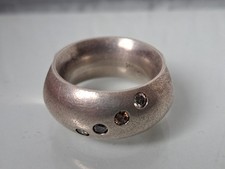 schöner ,alter, massiver  Silber- Ring   ,   925 mit geschliffenen Steinbesatz