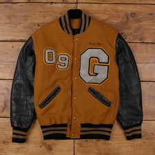 DeLong Varsity Jacke S Bomber Letterman USA Made Beige Damen