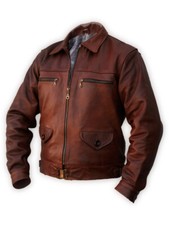 Flieger/Pilotenjacke Hartmann Lederjacke argentinisches Pferdeleder braun NEU