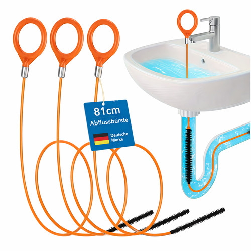 Abflussbürste 3er set cm - abflussbürste, 81