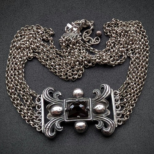 Vintage tracht collier granat - tracht,