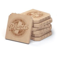 100 x Pizzakarton Pizza-box Pizza box Pizzeria braun - Motiv kann abweichen