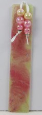 Lesezeichen, Handarbeit, Resin, Gießharz,Perlen, rosa/gelb