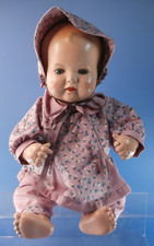 Vintage: alte SCHILDKRÖT Puppe / Babypuppe STRAMPELCHEN, Celluloid; 45 cm