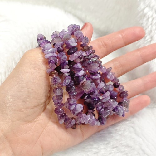 Amethyst kies 8mm armband - amethyst, 5-8mm