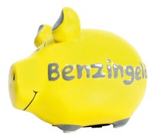 KCG Sparschwein Benzingeld aus Keramik - Spardose Benzin, Sparbüchse Auto