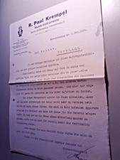 Anschreiben 1926, Paul Krempel Musikinstrumente Berlin Schöneberg Hauptstrasse 5