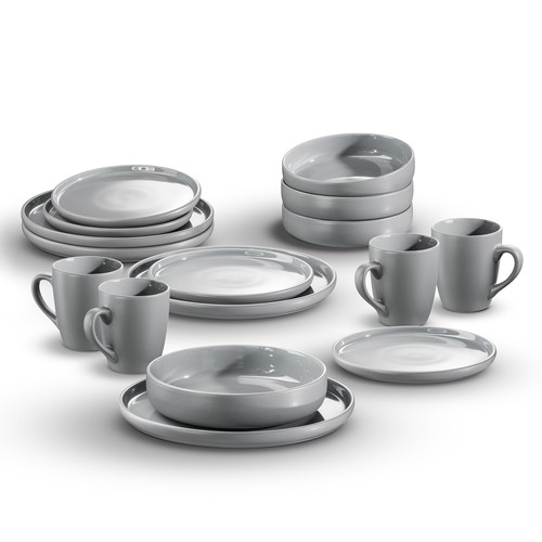 Tee und speiseset grau - grau,