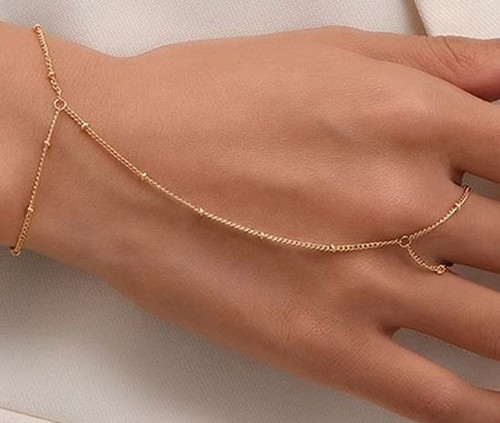Hand chain ring bracelet - hand,
