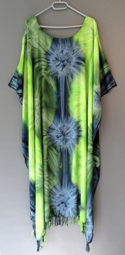 Kaftan maxi kleid - blau, grÜn
