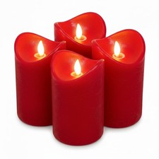 Led echtwachs kerzen set - led, mit