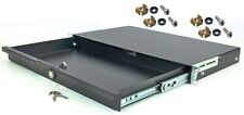 1 HE 19" SFX Rackschublade schwarz abschliessbar 27cm tief Rack Schublade Schloß