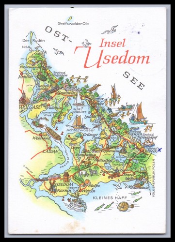 Ansichtskarte insel usedom - ansichtskarte,