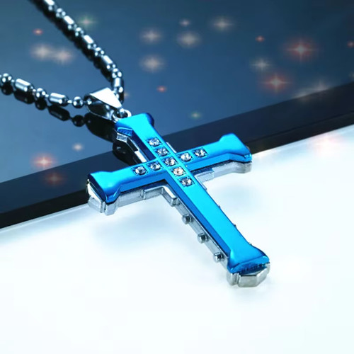 Herren kreuz halskette jesus - halskette,