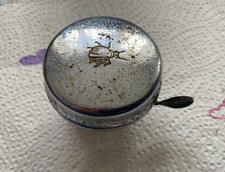 alte Fahrrad Klingel, Klingel mit Marienkäfer Reliefdeckel / Chromdeckel.