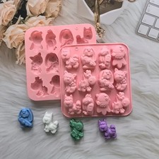 Gießform Seifenform Silikonform 12 Mulden kleine süße Tiere Fondant Schokolade