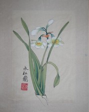 Seidenmalerei - China -