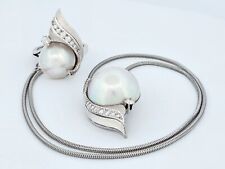 Schmuck-Set Weiß-Gold - Ring (585) + Anhänger (750) mit Halskette (585)