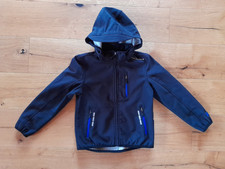 Jungen Softshelljacke 134 schwarz Übergang Kapuze Northville C+A