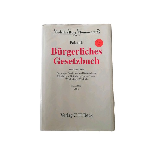 Palandt bgb kommentar - palandt,