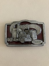 Peterbilt Gürtelschnalle Massiv Vintage Metal Buckle 1987 Semi Truck Trucker USA