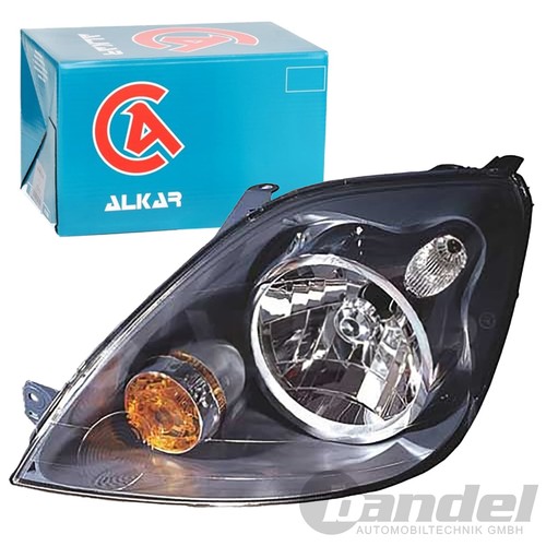 Alkar scheinwerfer schwarz - h4,