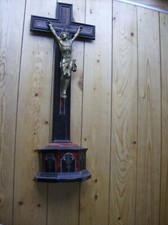 Uraltes Holz Kreuz Jesus am