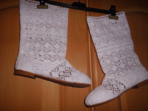 Stiefel häkellook 40 41 - stiefel, häkellook,