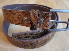Wechselgürtel Echt Leder Gürtel mit Schlangenmuster