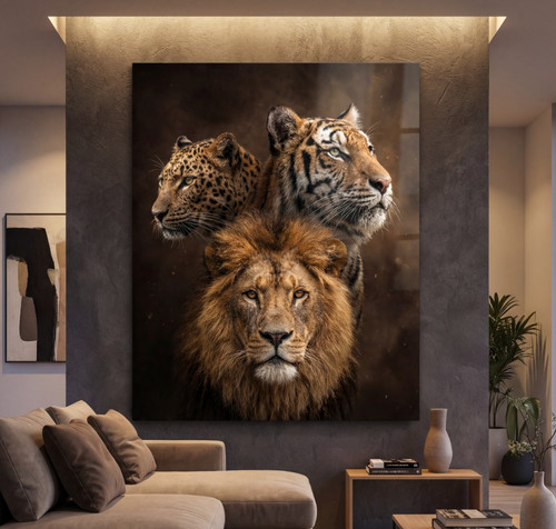 Gruppe von wildtieren löwe - gruppe, wildtieren,