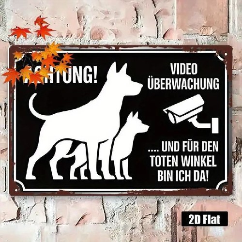 Blechschild hund achtung - achtung, video