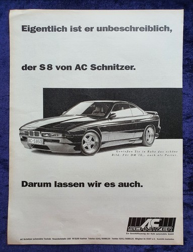 Schnitzer mit bmw 850i e - schnitzer,