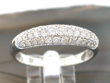 Super Sale  Brillant Band Ring 375 Weißgold 9Kt  37 Brillanten 0,50ct  Wesselton