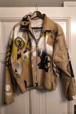 Original „The People of the Labyrinths“ Lederjacke – 90s Designer-Einzelstück