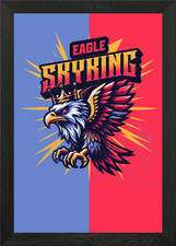 Adler Himmel König gerahmtes