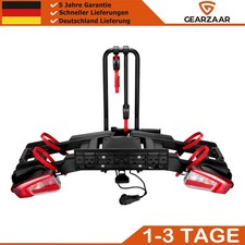 E-Bikes Fahrradträger für Anhängerkupplung 2 Fahrräder mit Fußpedal Vormontiert