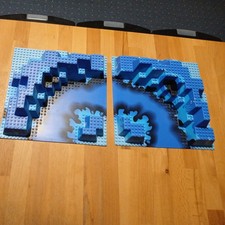 2x Lego 3D- Grundplatten Unterwasserwelt 6024px1 aus dem Set 6195 zustand gut
