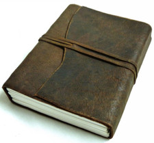 MONTANA Tagebuch Notizbuch echtes Leder Lederbuch Buch Ledereinband Büttenpapier