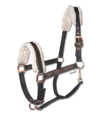 Halfter Elegant Waldhausen Stallhalfter Nylonhalfter rosegold Anbindestrick