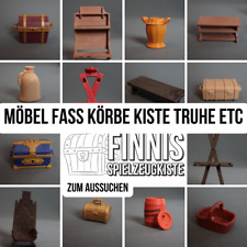 Playmobil Möbel Waffenständer Kiste Stuhl Tisch Fass Burg Western Truhe Korb Box