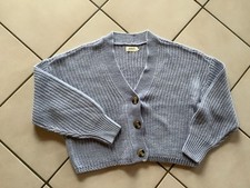 Only StrickjackeCardigan Damen Grobstrick Gr. M L 38 40 Hellblau Bleu Kastig Neu