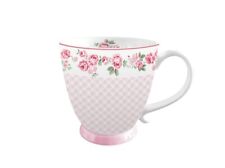Becher Tasse Rosen Tee Kaffee 430 ml Landhaus shabby Rosentasse Geschirr Kanne