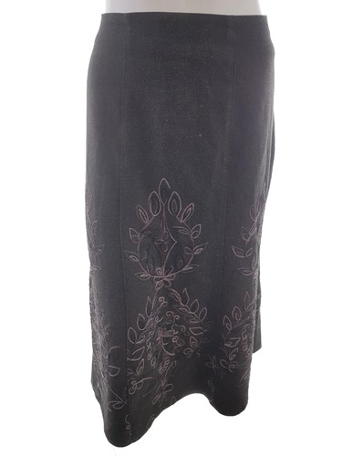 Vintage boho midi rock schwarz - vintage,