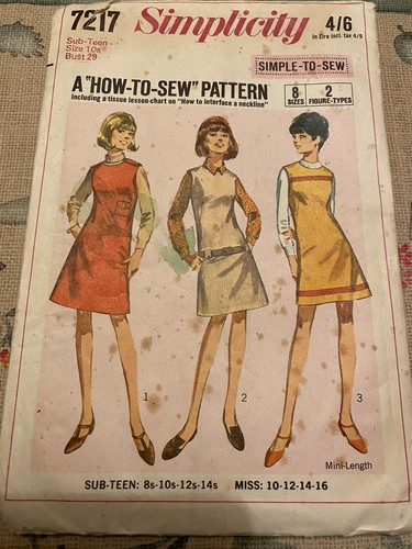 Simplicity 7217 kleid vintage - simplicity,